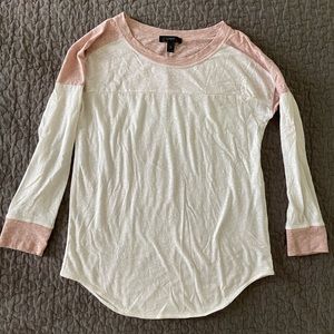 J.Crew pink and cream woman’s top